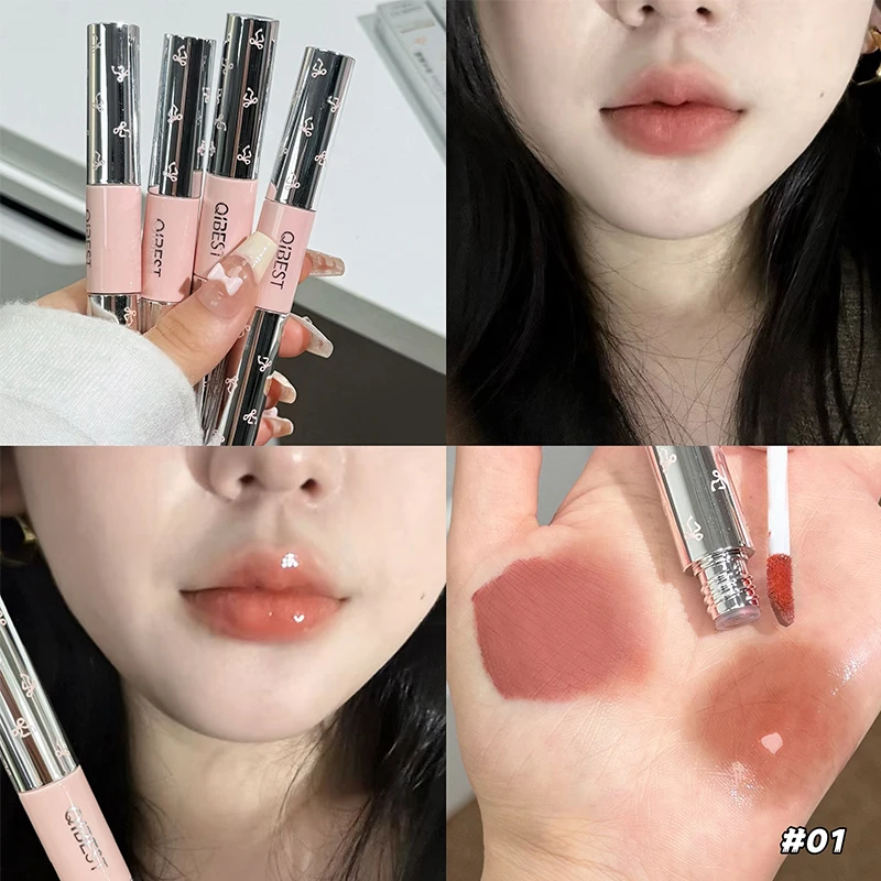QIBEST Dubbelkop Matte Fluweel - Lip Tint Korean recensie en prijs