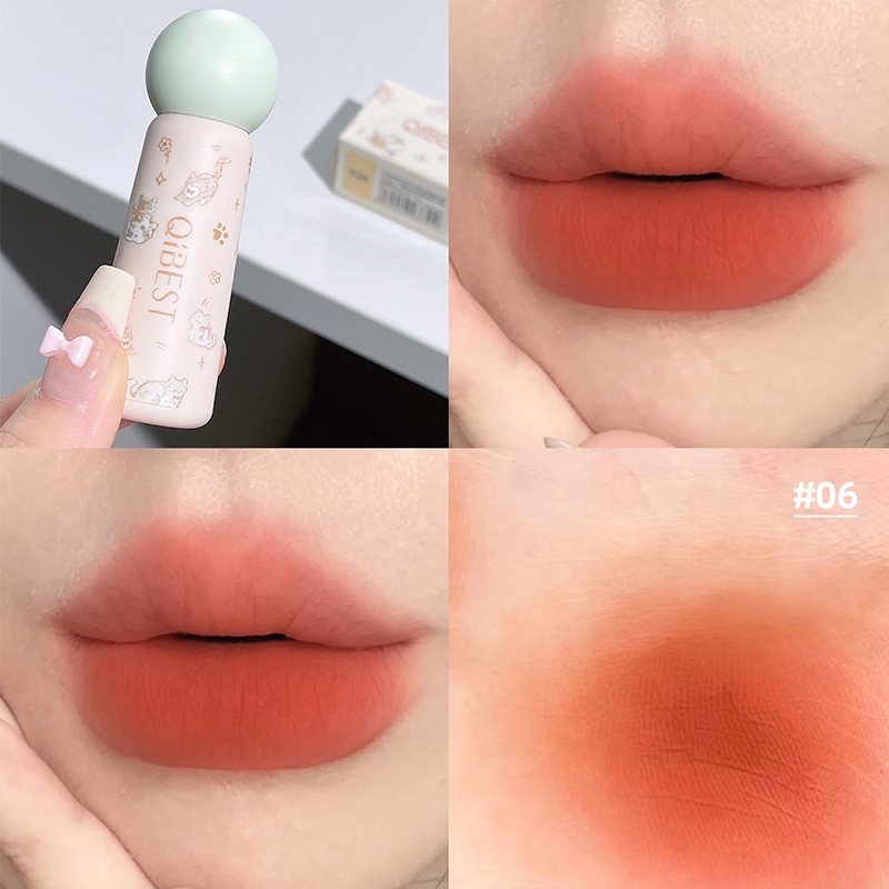 QIBEST Leuke Fluwelen Matte Li - Lip Tint Korean recensie en prijs