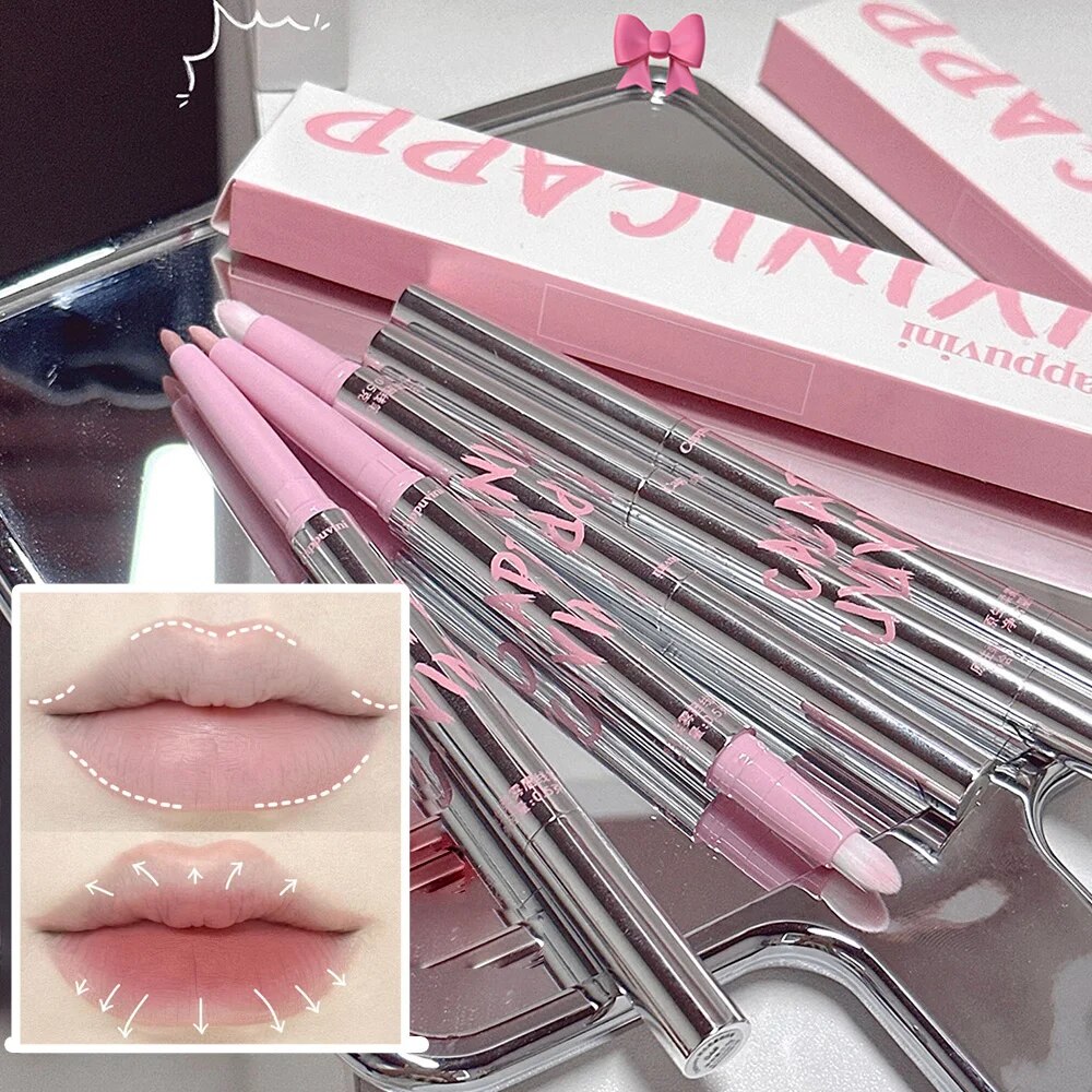 Nude Lip Liner Met Lip Borstel - Lip Tint Korean recensie en prijs